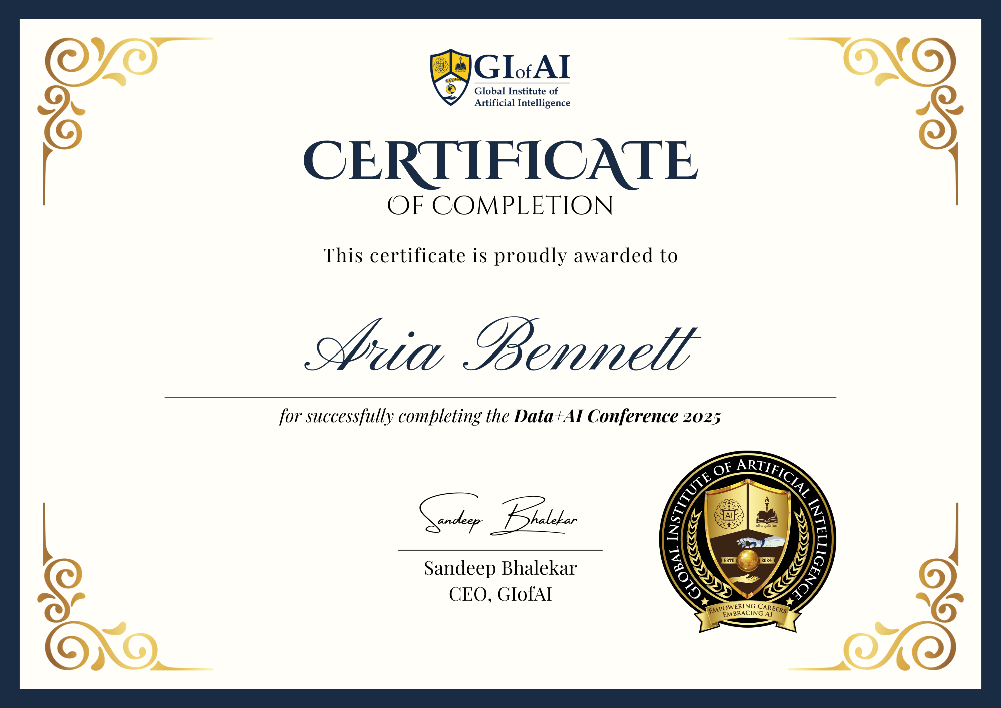 Certificate of Completion