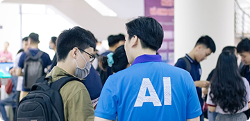 Learners at an AI workshop