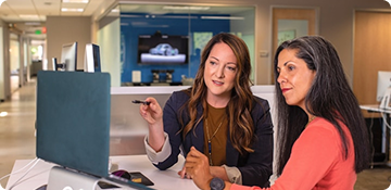 Leaders discussing AI strategy